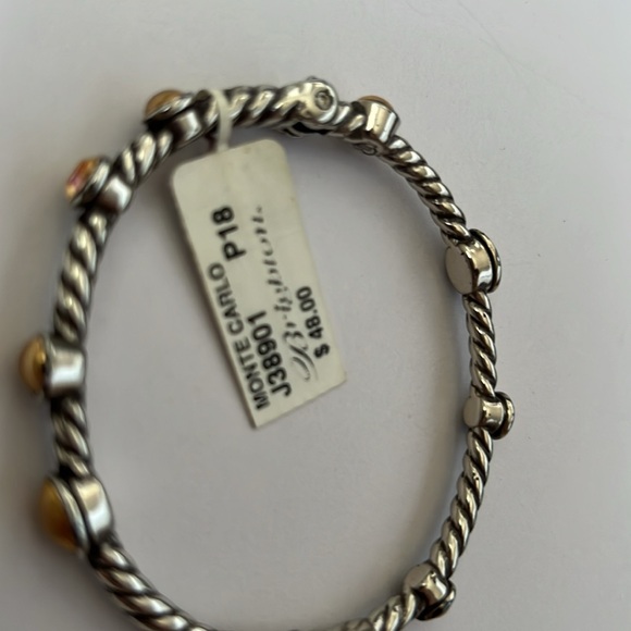 Brighton Monte Carlo Bangle Bracelet Silver/Gold NWT - Picture 11 of 14